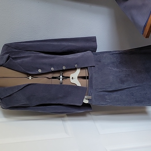 Suede like fabric pencil skirt suit - Picture 1 of 3